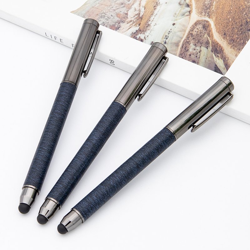 2024 New design steel material metal ball pen for promotion metal twist ball pen with stylus