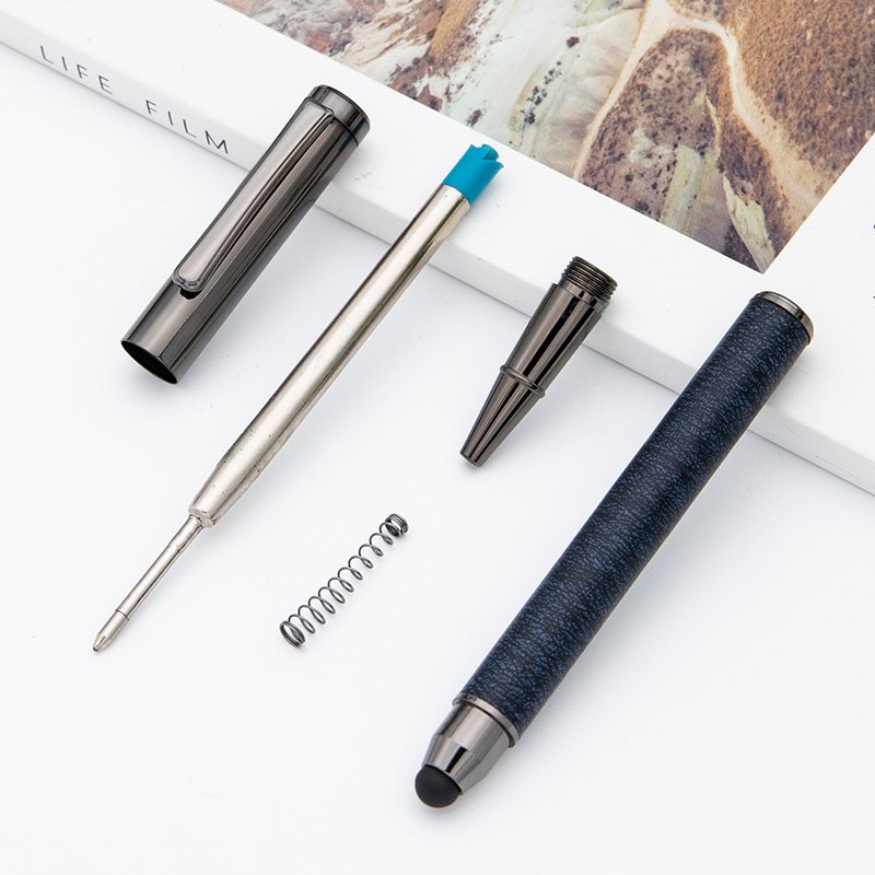 2024 New design steel material metal ball pen for promotion metal twist ball pen with stylus