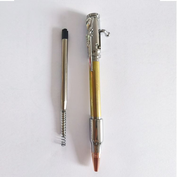 30 Caliber Refile-bolt Bullet Cartridge Ballpoint Pen Blank DIY Woodturning Revolver Pen Gun Pen Kits For Hobby