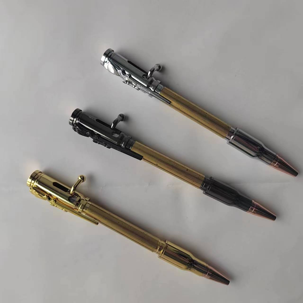 30 Caliber Refile-bolt Bullet Cartridge Ballpoint Pen Blank DIY Woodturning Revolver Pen Gun Pen Kits For Hobby
