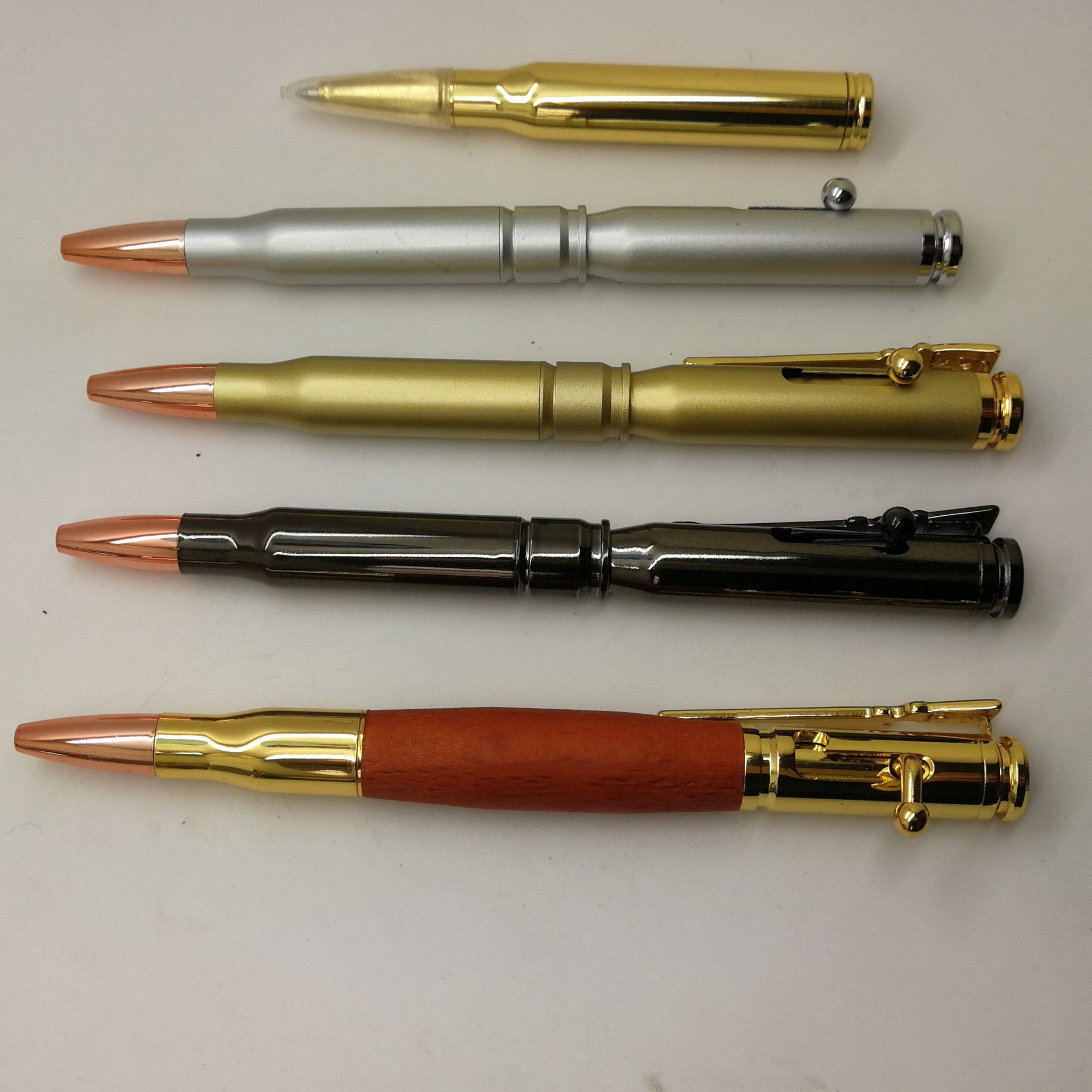 30 Caliber Refile-bolt Bullet Cartridge Ballpoint Pen Blank DIY Woodturning Revolver Pen Gun Pen Kits For Hobby