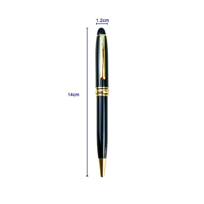 2025 Gift Promotional Ball Pen Customized Logo Black Slim Metal Body Twist Ballpoint Parker Pen