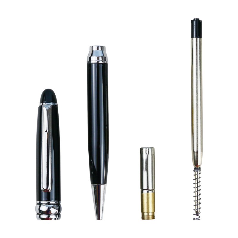 2025 Gift Promotional Ball Pen Customized Logo Black Slim Metal Body Twist Ballpoint Parker Pen