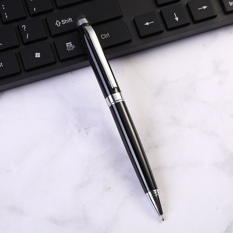 Ballpoint pens business with custom logo Touch Screen Stylus Laser Logo Metal Gift Pen