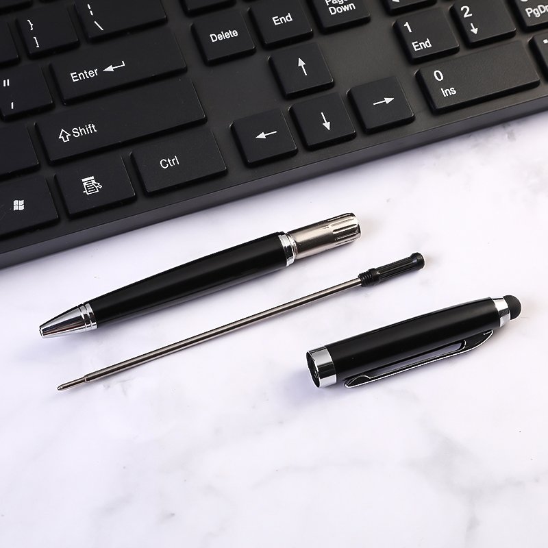 Ballpoint pens business with custom logo Touch Screen Stylus Laser Logo Metal Gift Pen