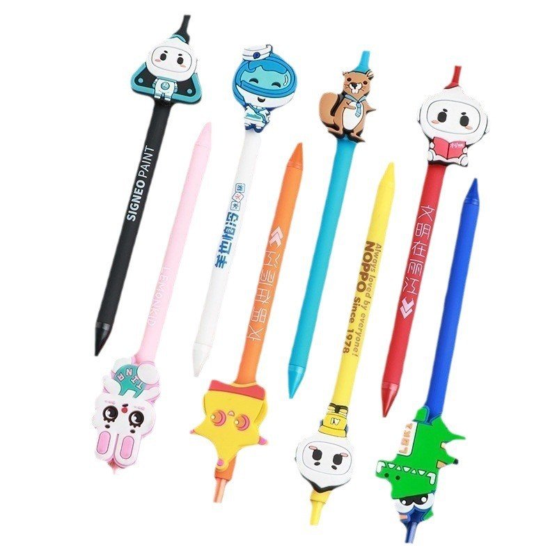 China Ballpoint Pens With Custom Pens Logo Printed Soft PVC ,Acrylic 3D Cartoon Plastic Pens