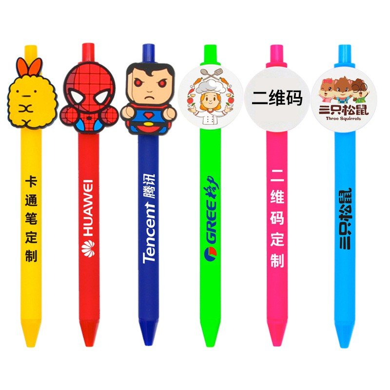 China Ballpoint Pens With Custom Pens Logo Printed Soft PVC ,Acrylic 3D Cartoon Plastic Pens