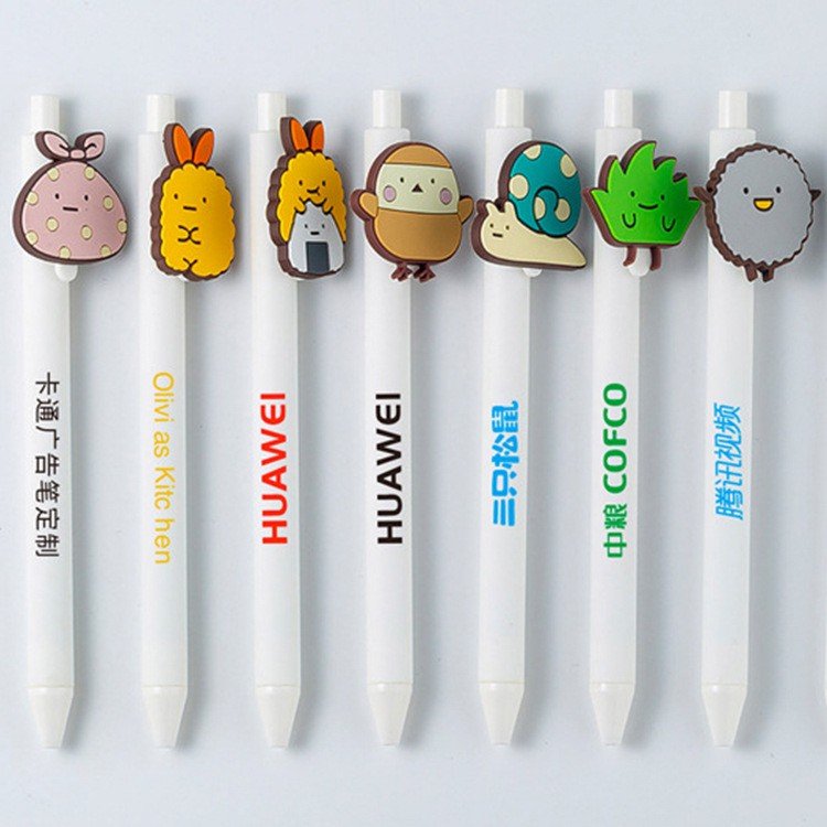 China Ballpoint Pens With Custom Pens Logo Printed Soft PVC ,Acrylic 3D Cartoon Plastic Pens
