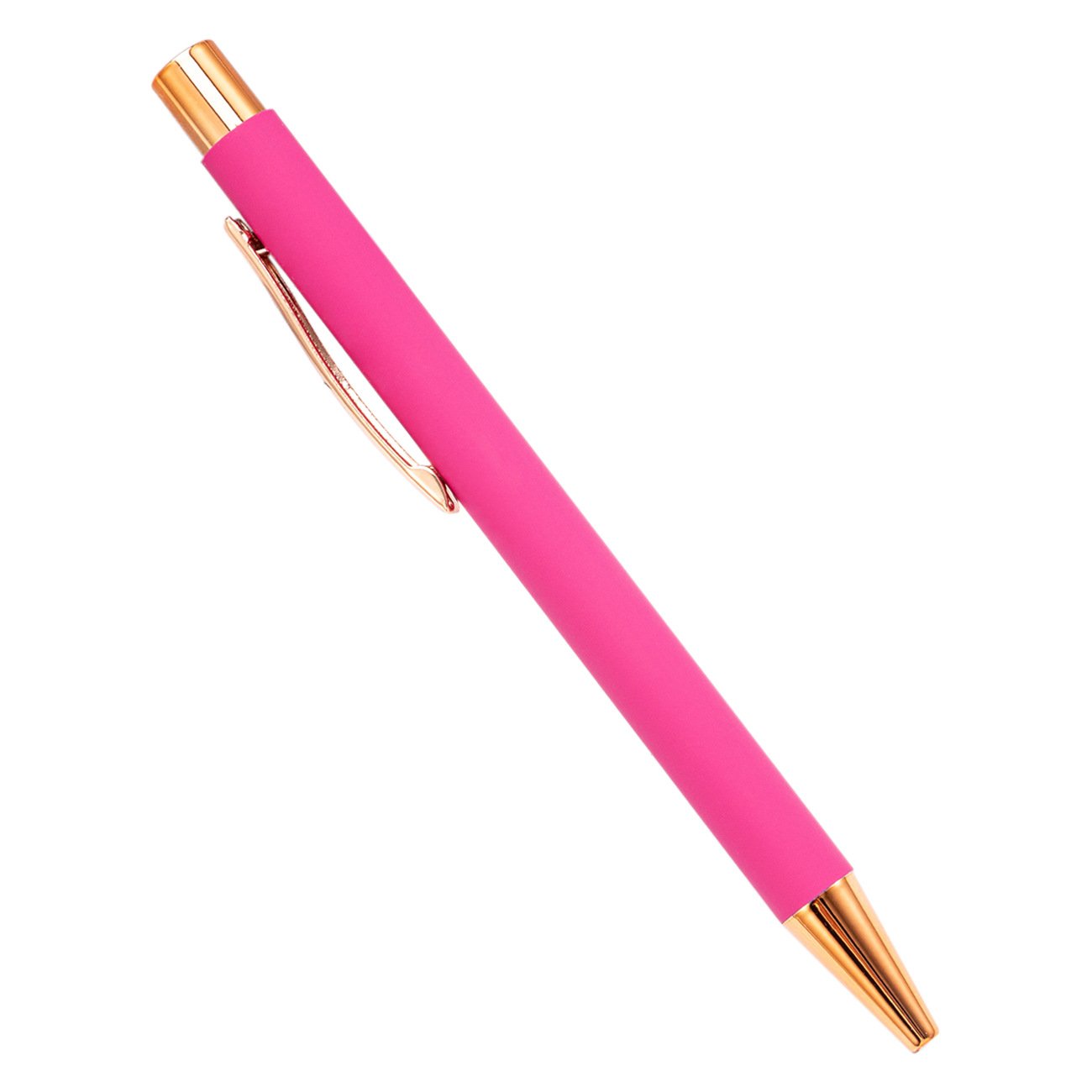 Luxury Advertise Ballpoint Pen Retractable Pen Rose Gold Print Branded Metal Customized Logo Anodized Aluminum Pen