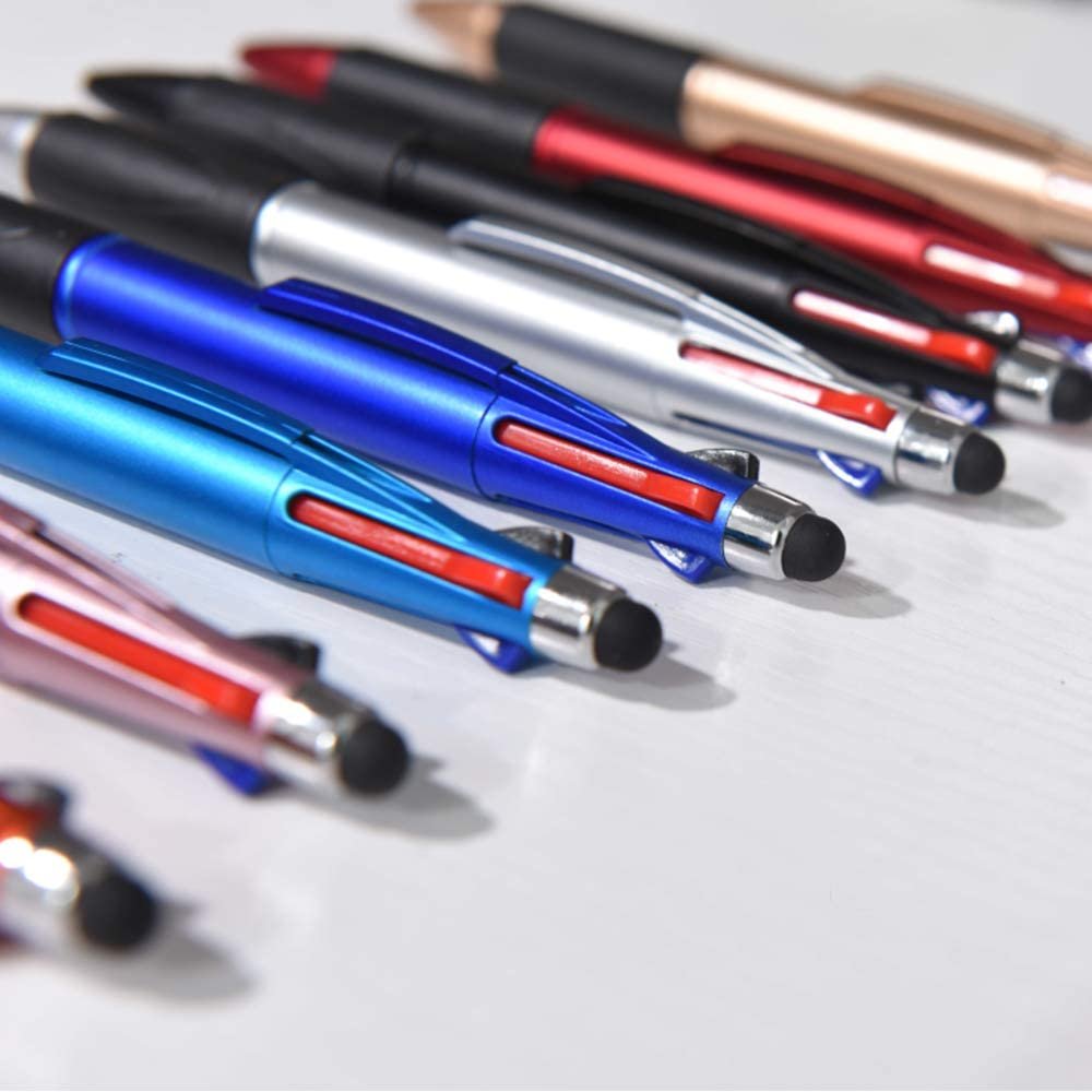 Custom 4 Color Pen in One Multi-colored Ballpoint Pen Medium Stylus Pen for iPad