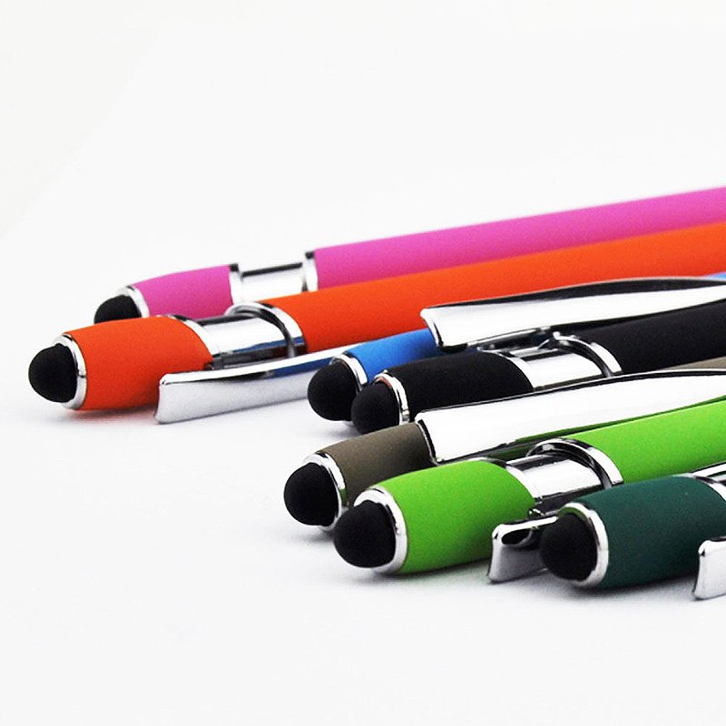 New Soft Touch Screen Stylus Pen With Logo Ballpen Springs Custom China Wholesale Luxury Rose Gold Metal Office Ballpoint Pens