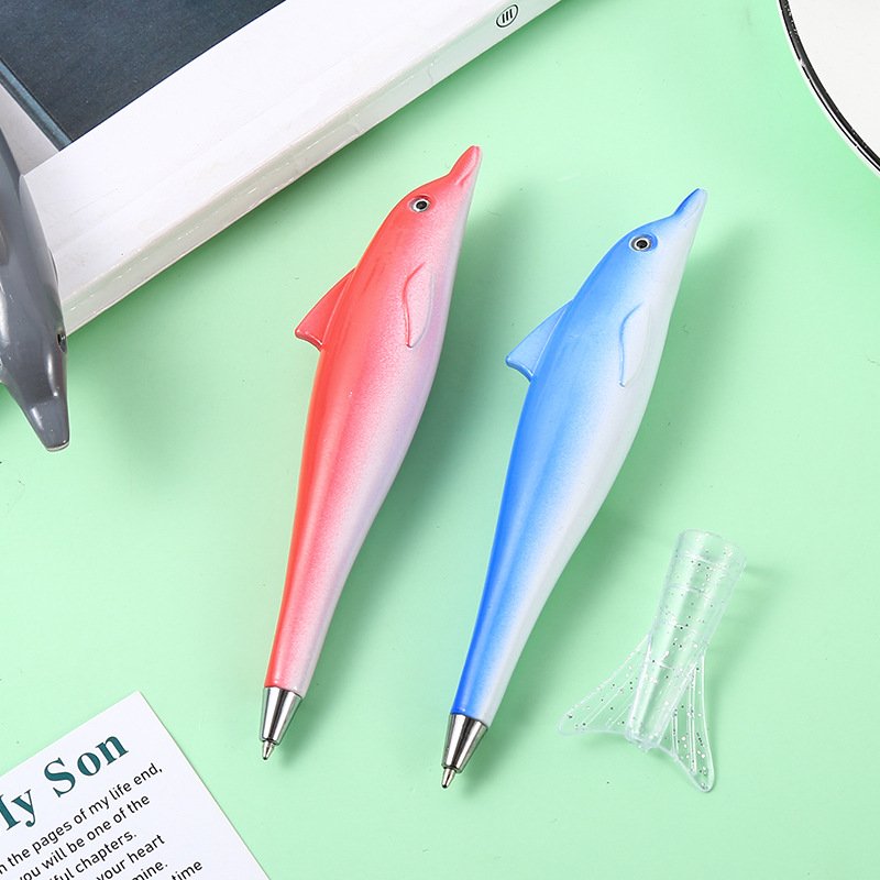 Novelty Dolphin Pen Fish Shape Pen Ball Pen For Gift Promotion.