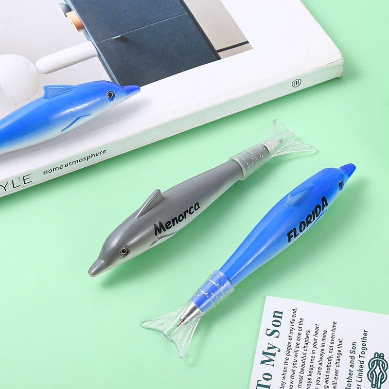 Novelty Dolphin Pen Fish Shape Pen Ball Pen For Gift Promotion.