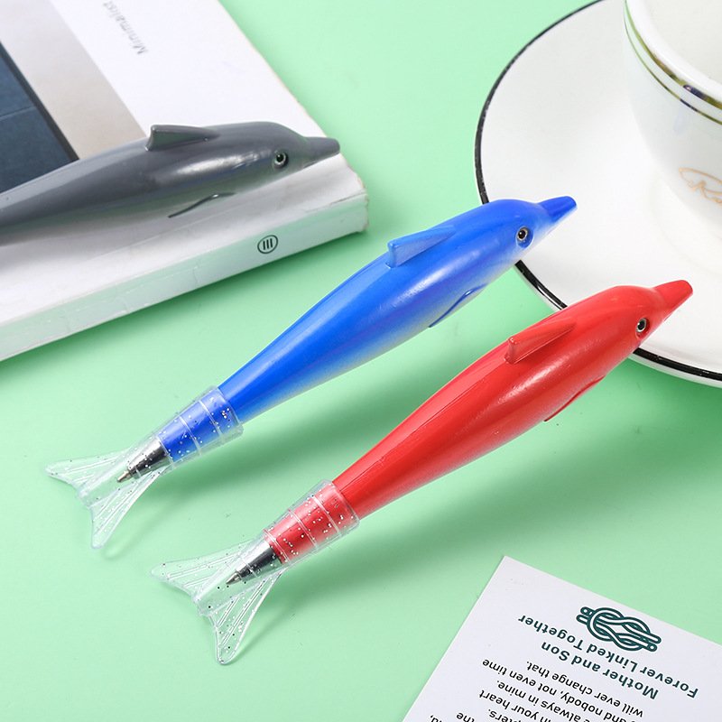 Novelty Dolphin Pen Fish Shape Pen Ball Pen For Gift Promotion.