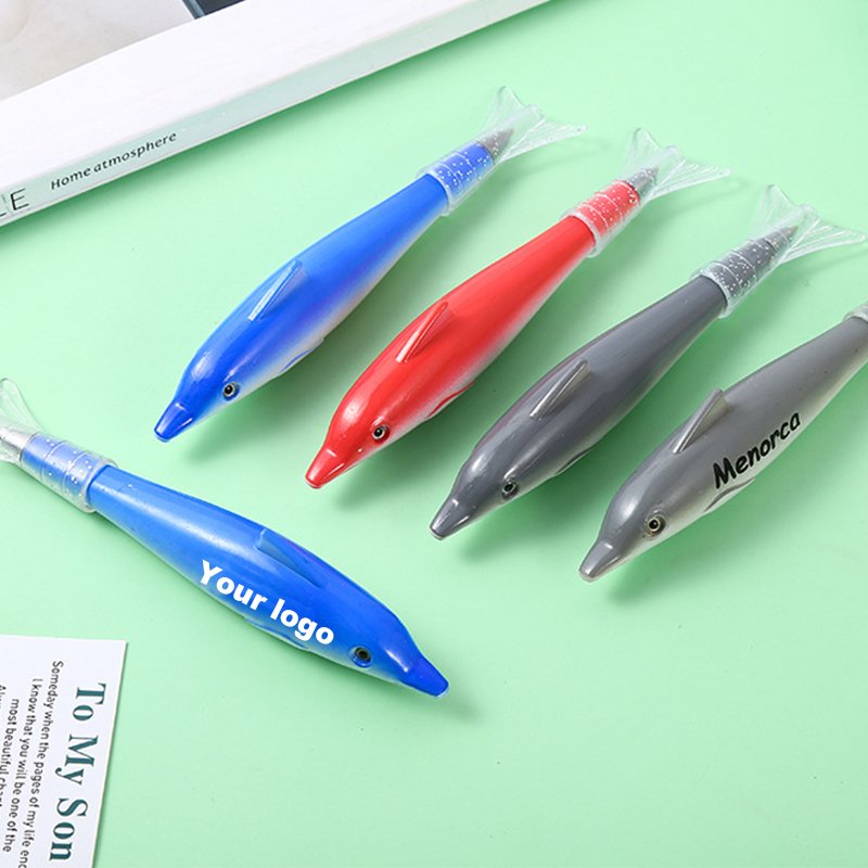 Novelty Dolphin Pen Fish Shape Pen Ball Pen For Gift Promotion.