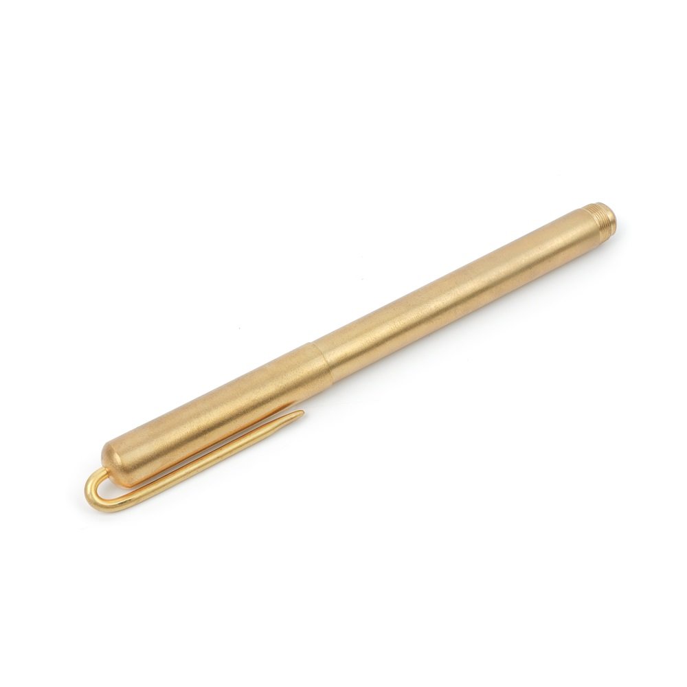 Maxery Simple Luxury Solid Brass Gel Pen Wholesale High Quality Metal Pen with Clip Friend Stationery Gifts Office Supplies