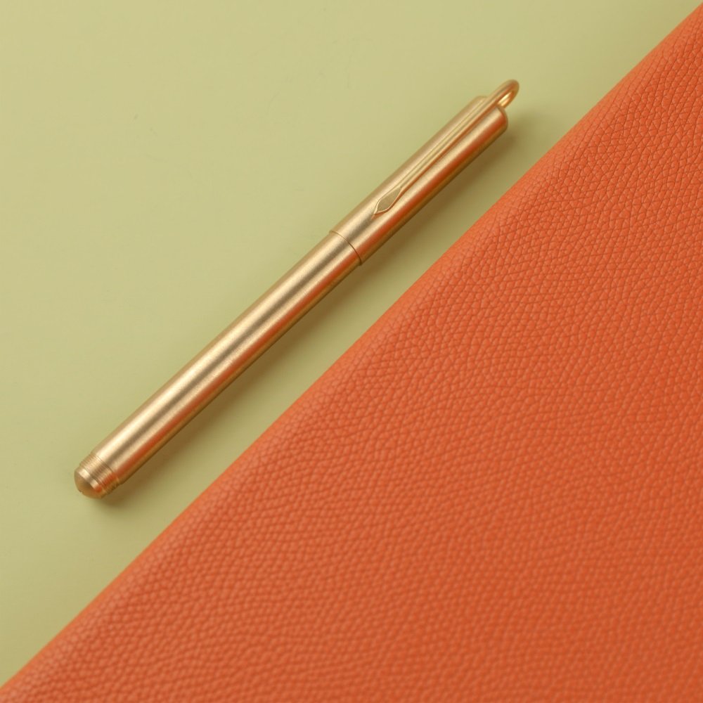 Maxery Simple Luxury Solid Brass Gel Pen Wholesale High Quality Metal Pen with Clip Friend Stationery Gifts Office Supplies