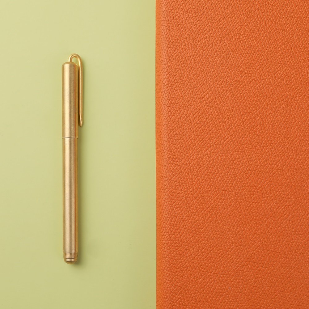 Maxery Simple Luxury Solid Brass Gel Pen Wholesale High Quality Metal Pen with Clip Friend Stationery Gifts Office Supplies