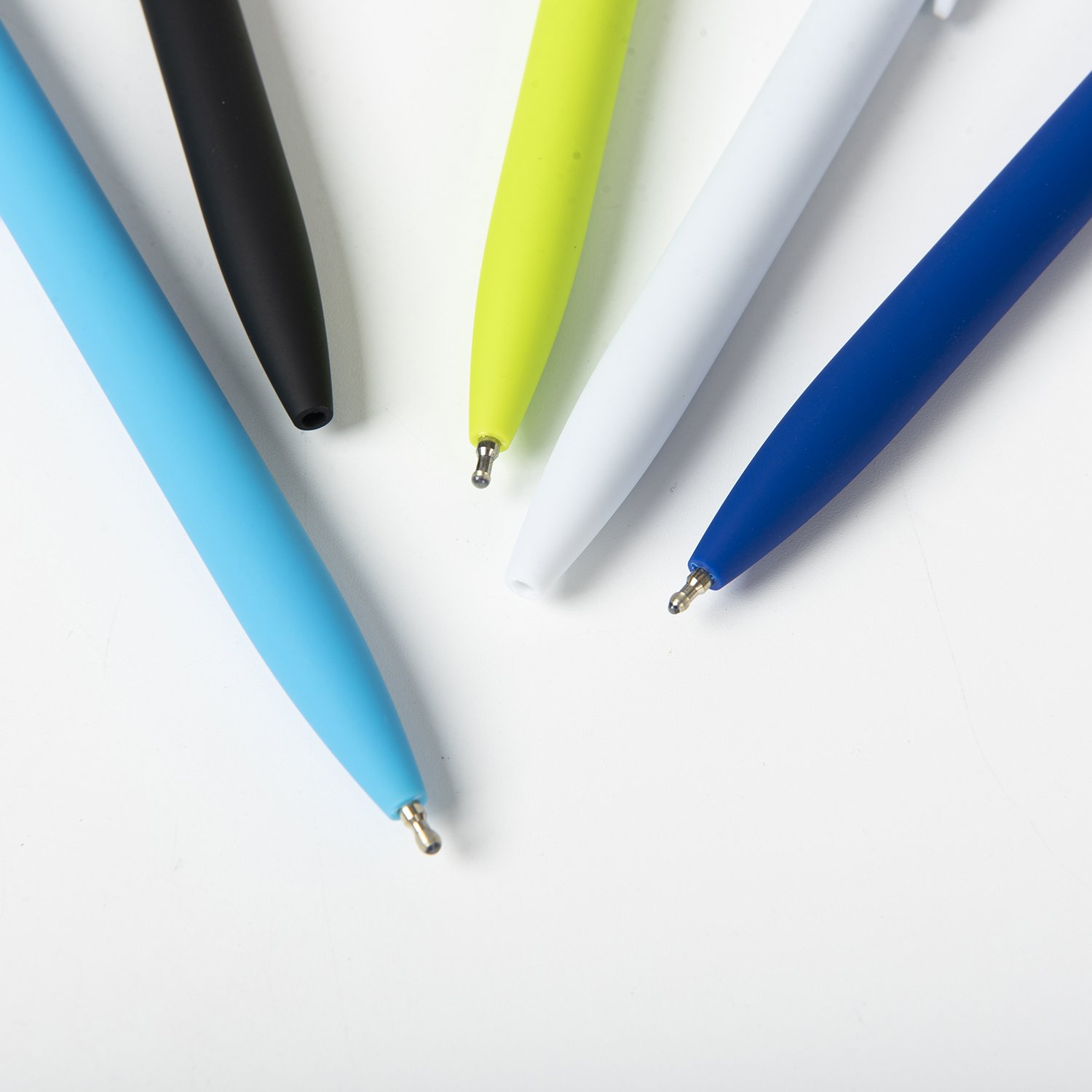 Promotional Custom Logo Printed Ballpoint Pen Cheap Plastic Body Multiple Candy Colors 1.0mm Personalized Rubber Gift Use