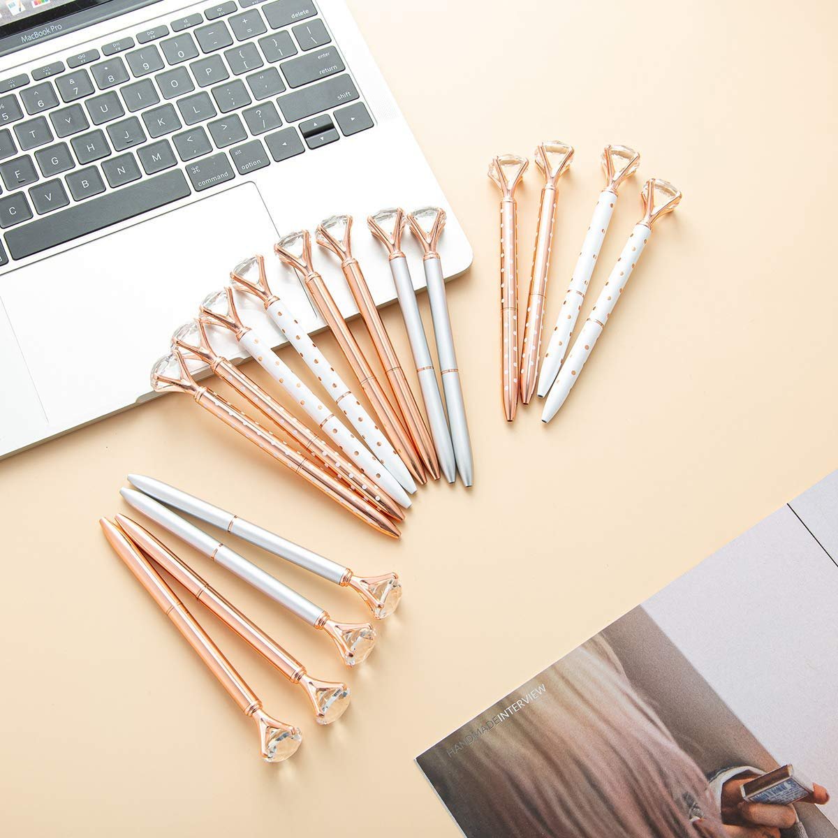 Crystal Diamond Rhinestone Black Ink Metal ball pen with custom ballpoint pen logo for Office Supplies