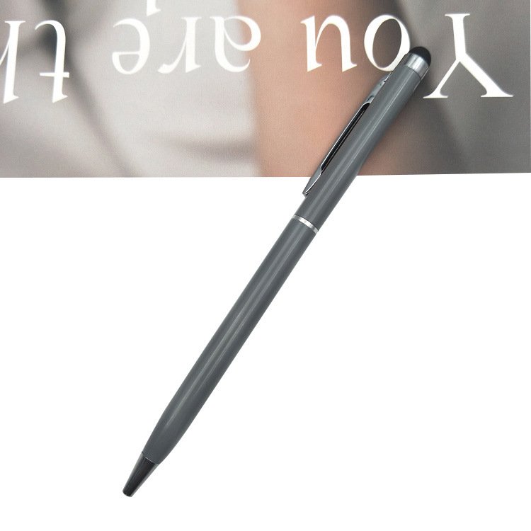 Stock supply small Coats capacitor pen dual-purpose stylus Metal aluminum rod ballpoint pen rotary touch screen stylus