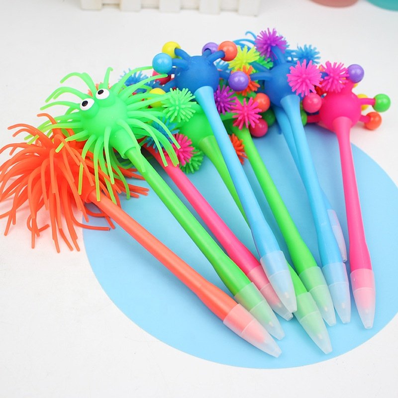 Kawaii Pen With Silicone Sea Urchin Pen Ballpoint Pen For School Supplies Stationery