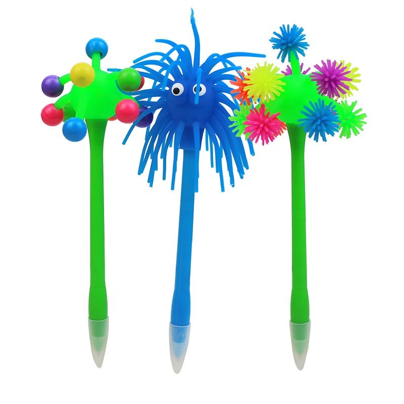 Kawaii Pen With Silicone Sea Urchin Pen Ballpoint Pen For School Supplies Stationery