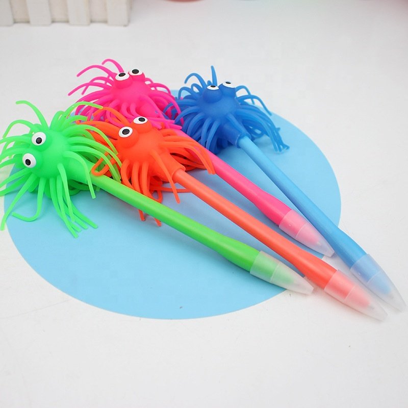 Kawaii Pen With Silicone Sea Urchin Pen Ballpoint Pen For School Supplies Stationery