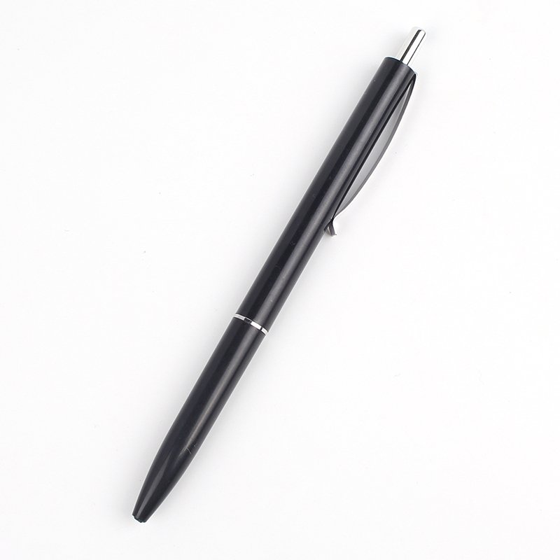 High Quality Slim Plastic Press Ballpoint Pen Yellow/Black Color for Advertising Promotion Custom Print Logo