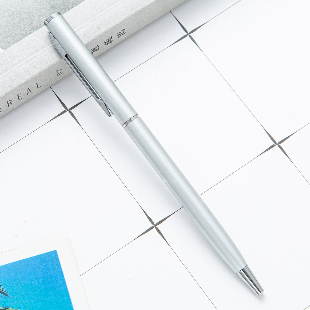 Custom Logo Metal Business Ballpoint Pen MultiColor Novelty Stationery, School Office Promotional Advertising Gift Pen with Logo
