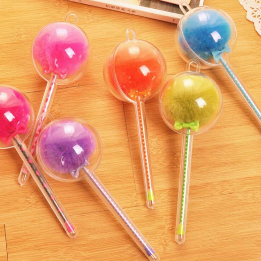 wholesale New design cute feather ballpoint pen with fuzzy ball