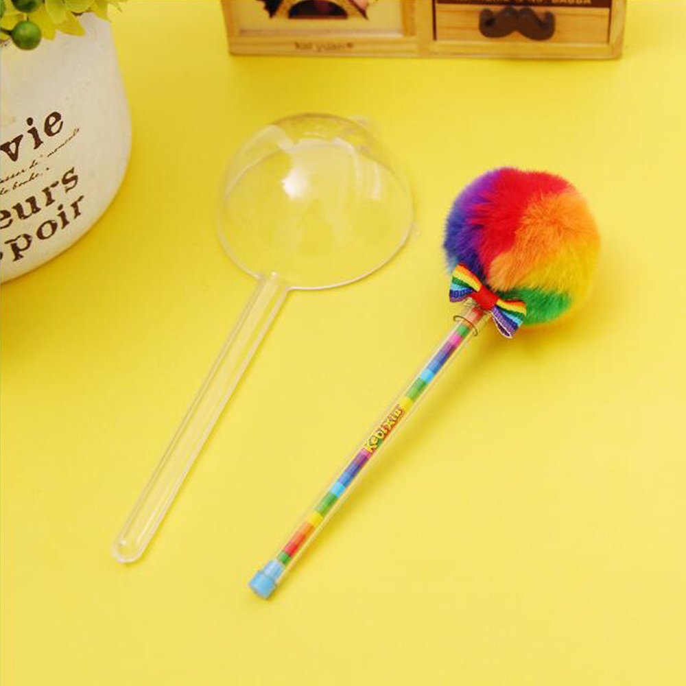wholesale New design cute feather ballpoint pen with fuzzy ball