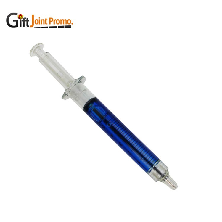 Wholesale Customized LOGO Syringe Ballpoint Pen Plastic Injection Liquid Promotional Pen