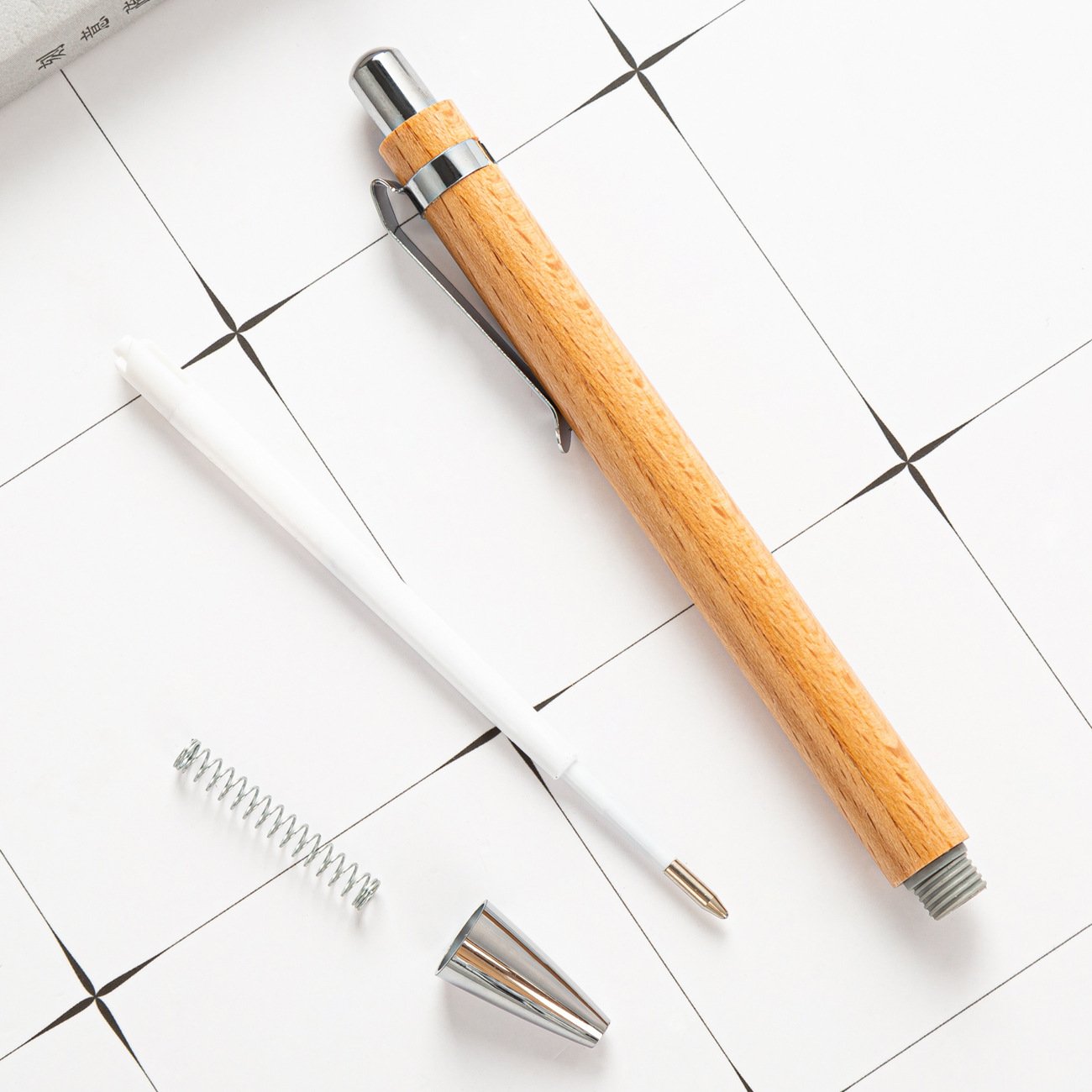 Wholesale Eco Friendly Bamboo Ball Pen Wood Printed Custom Logo Bamboo Ballpoint Pen