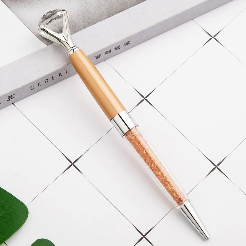 diamond crystal metal metallic ballpoint pen with custom logo for gift promotion