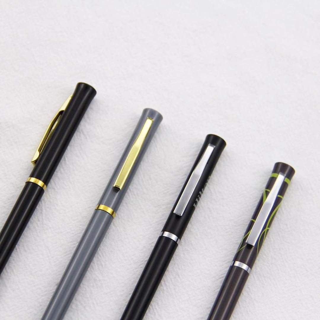 Promotional slim plastic twist ballpoint pen hilton hotel use advertising ball pen