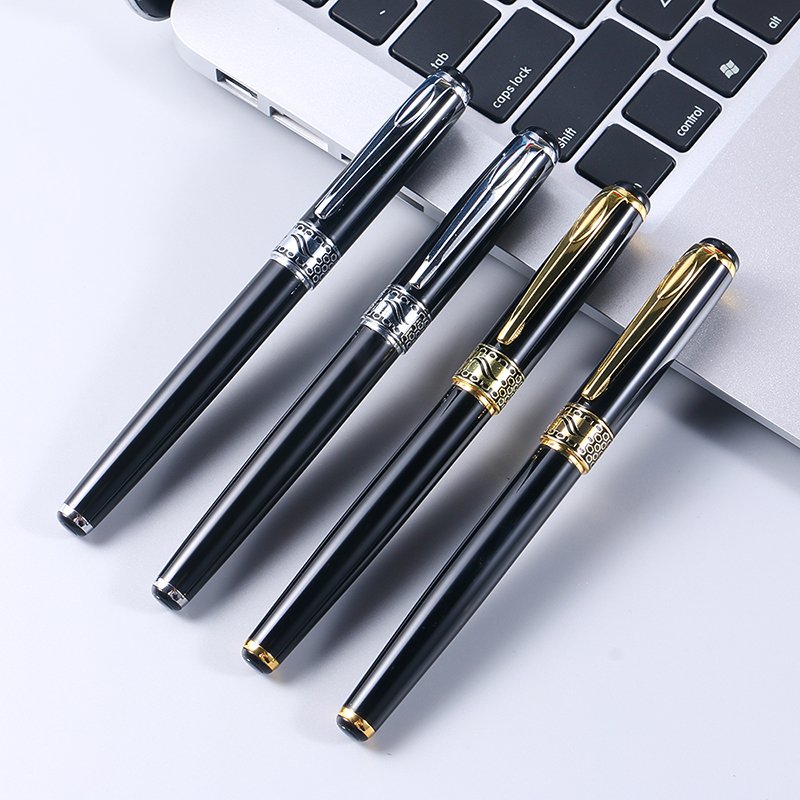 Custom Logo Luxury Heavy Metal Rollerball Pen Promotional Business Gift Gel Ink Pen Blank Stainless Steel Ballpoint Pen