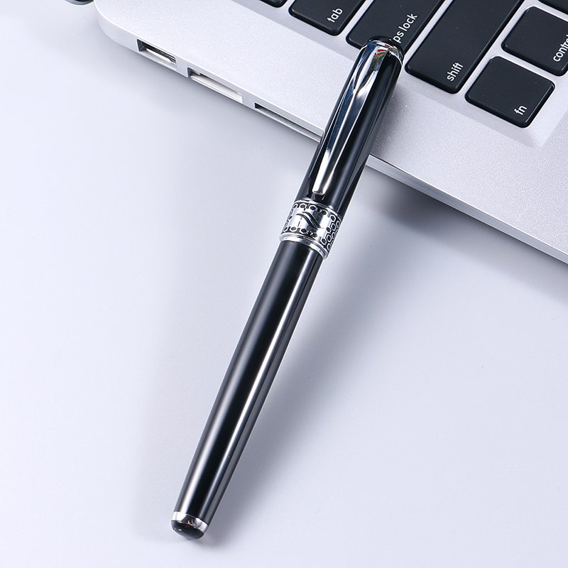 Custom Logo Luxury Heavy Metal Rollerball Pen Promotional Business Gift Gel Ink Pen Blank Stainless Steel Ballpoint Pen