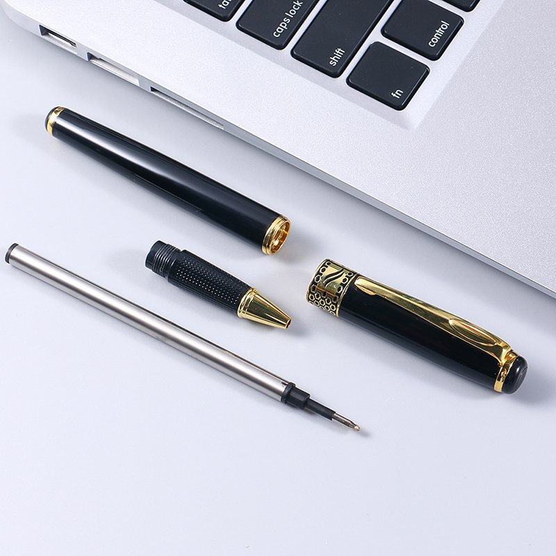 Custom Logo Luxury Heavy Metal Rollerball Pen Promotional Business Gift Gel Ink Pen Blank Stainless Steel Ballpoint Pen
