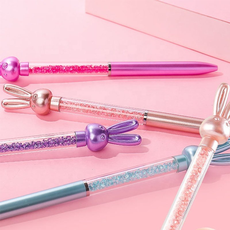 New Style Korea Originality With A Big Beauty Crystal Shiny Diamond Pen A Box of 48 Pens Ballpoint Pen For School Children Kids