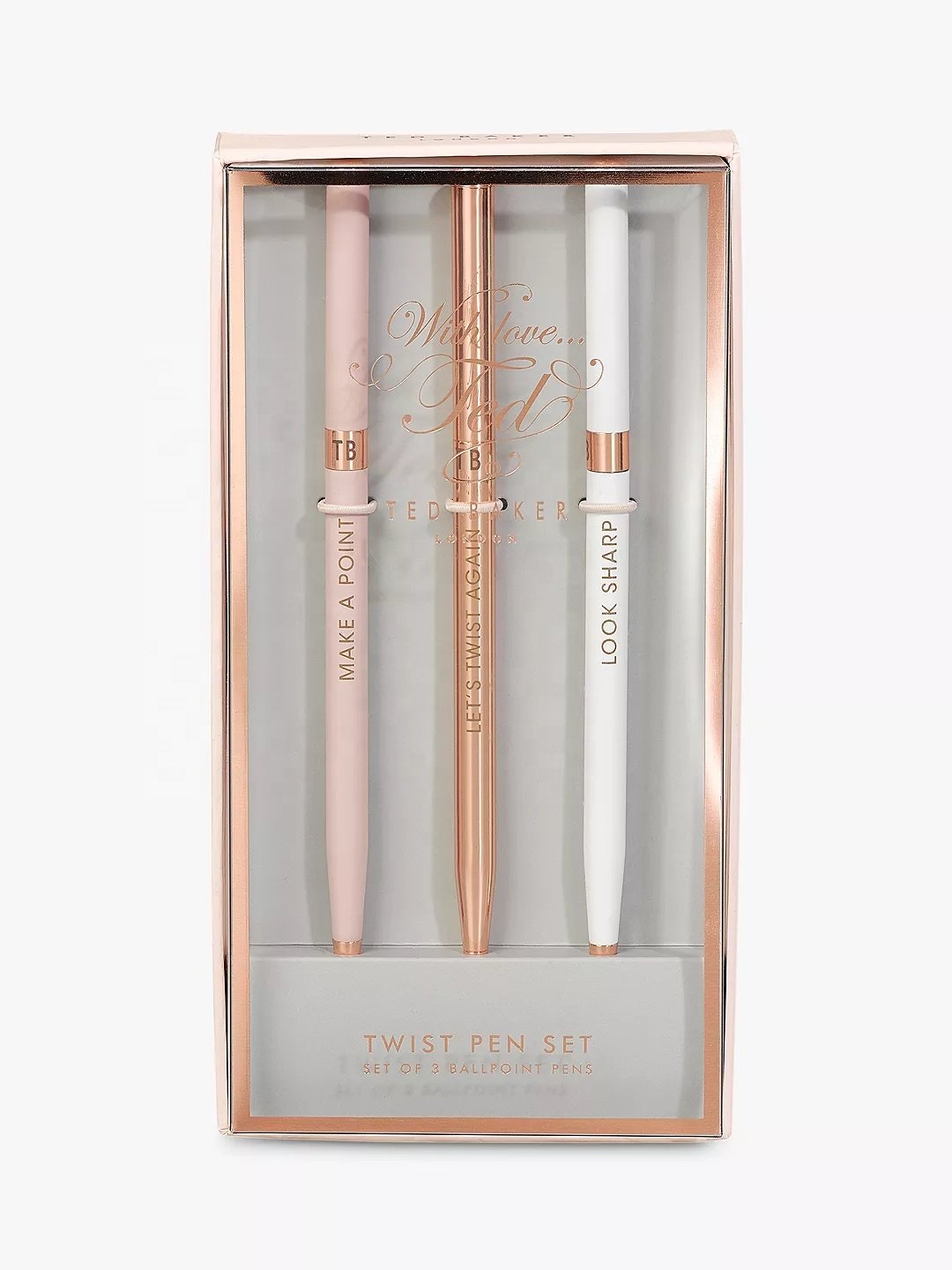 hot sale for retail custom logo metal ballpoint pen set of three pen set with gift box