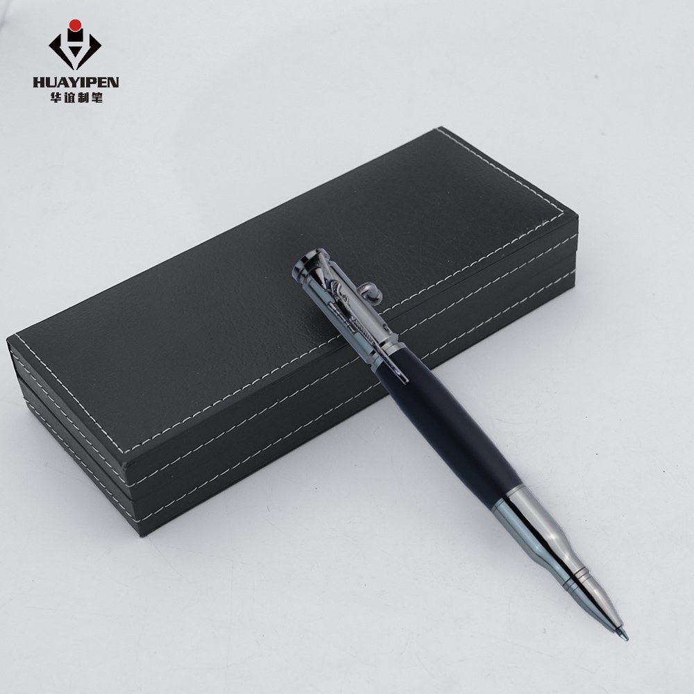 Promotion Heavy Novelty Toy Gun Tactical Metal Ballpoint Pen with Wood Splice for Gift