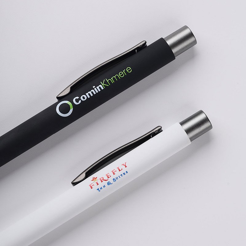 Hot Metal Promotional Click Rubber Ballpoint Pen Fast Production Wholesale Ball Point Pens
