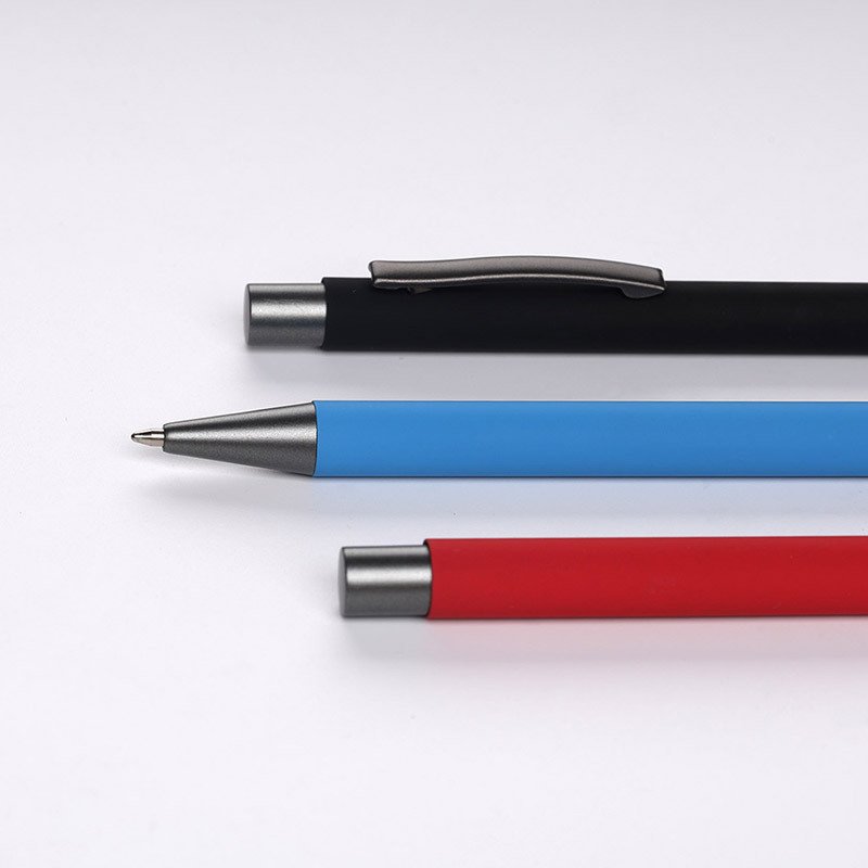 Hot Metal Promotional Click Rubber Ballpoint Pen Fast Production Wholesale Ball Point Pens