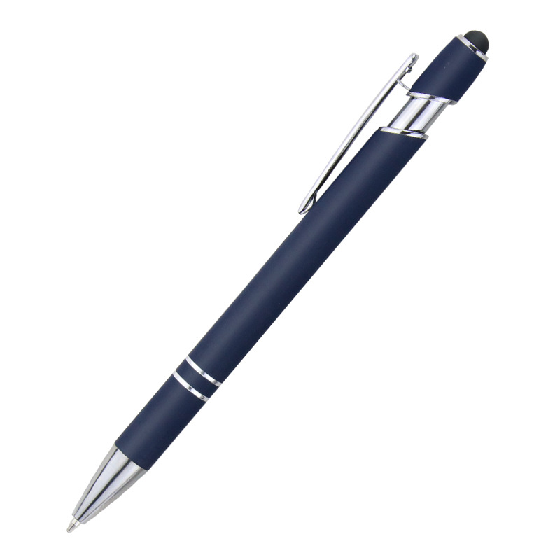 X1012-2 Promotional Wholesale Metal Ballpoint Stylus Pens With Soft Rubber Touch Screen Cheap Custom Logo Ball Pen For Mobile