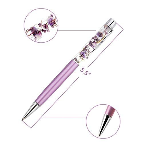 DIY Empty Flower Pen Most Popular Papelaria Metal Glitter Barrel Herbarium Floating Floral Ballpoint Pen