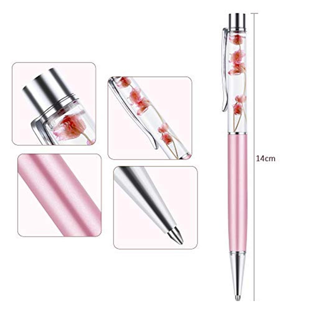 DIY Empty Flower Pen Most Popular Papelaria Metal Glitter Barrel Herbarium Floating Floral Ballpoint Pen