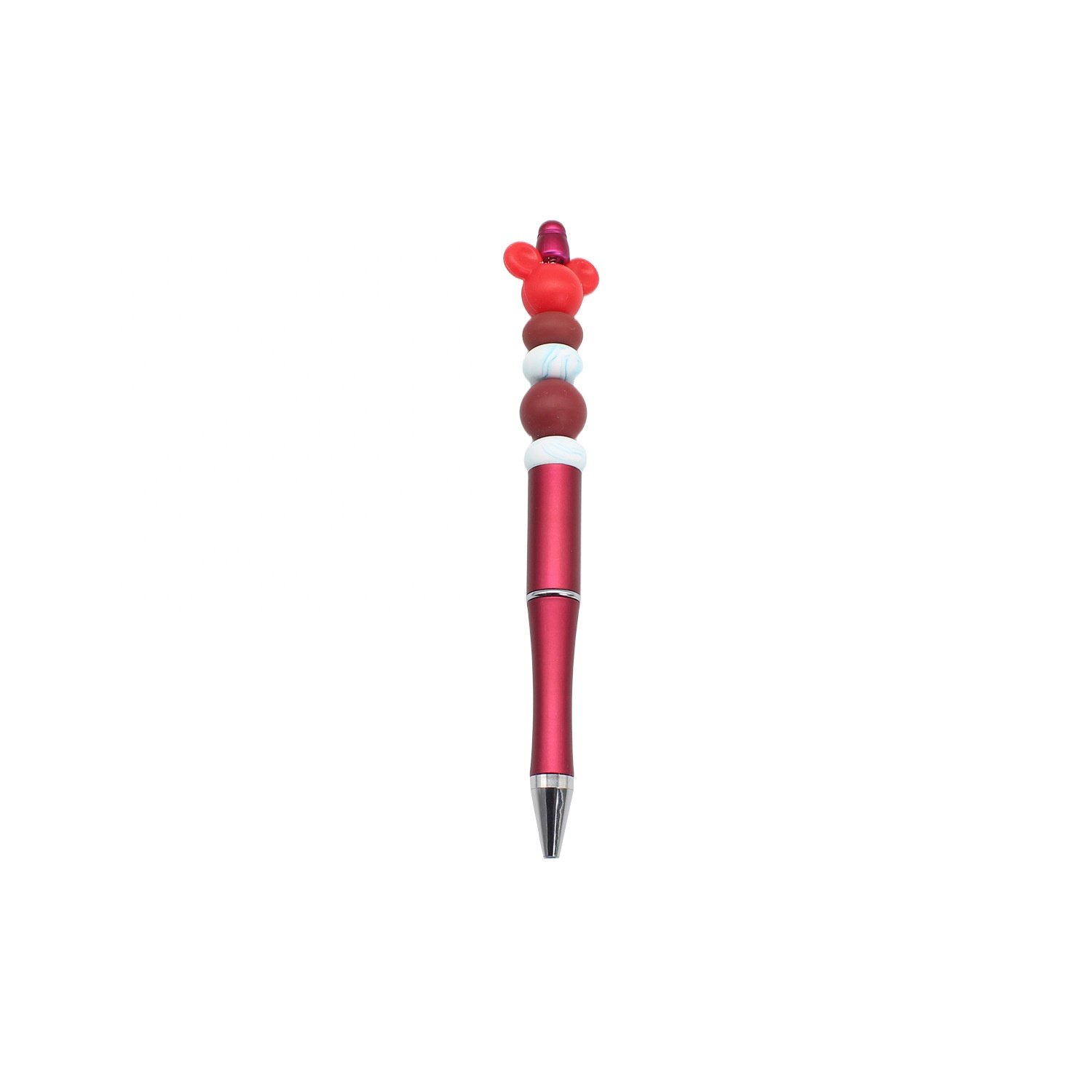 Silicone Beads Pen Beadable Plastic Ballpoint Pen Business Advertising Promotion Gift