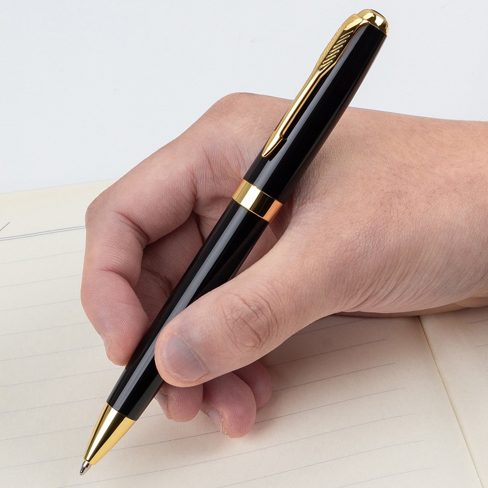 Black Silver Parker Metal Luxury Logo Metal Office & School ballpoint Pen