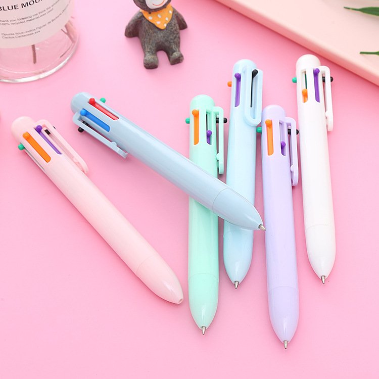 X1011-2 Wholesale Cute Stationery Multicolor Ballpoint Pens Promotion Plastic Gel Pens With Custom Logo School Office Supplies